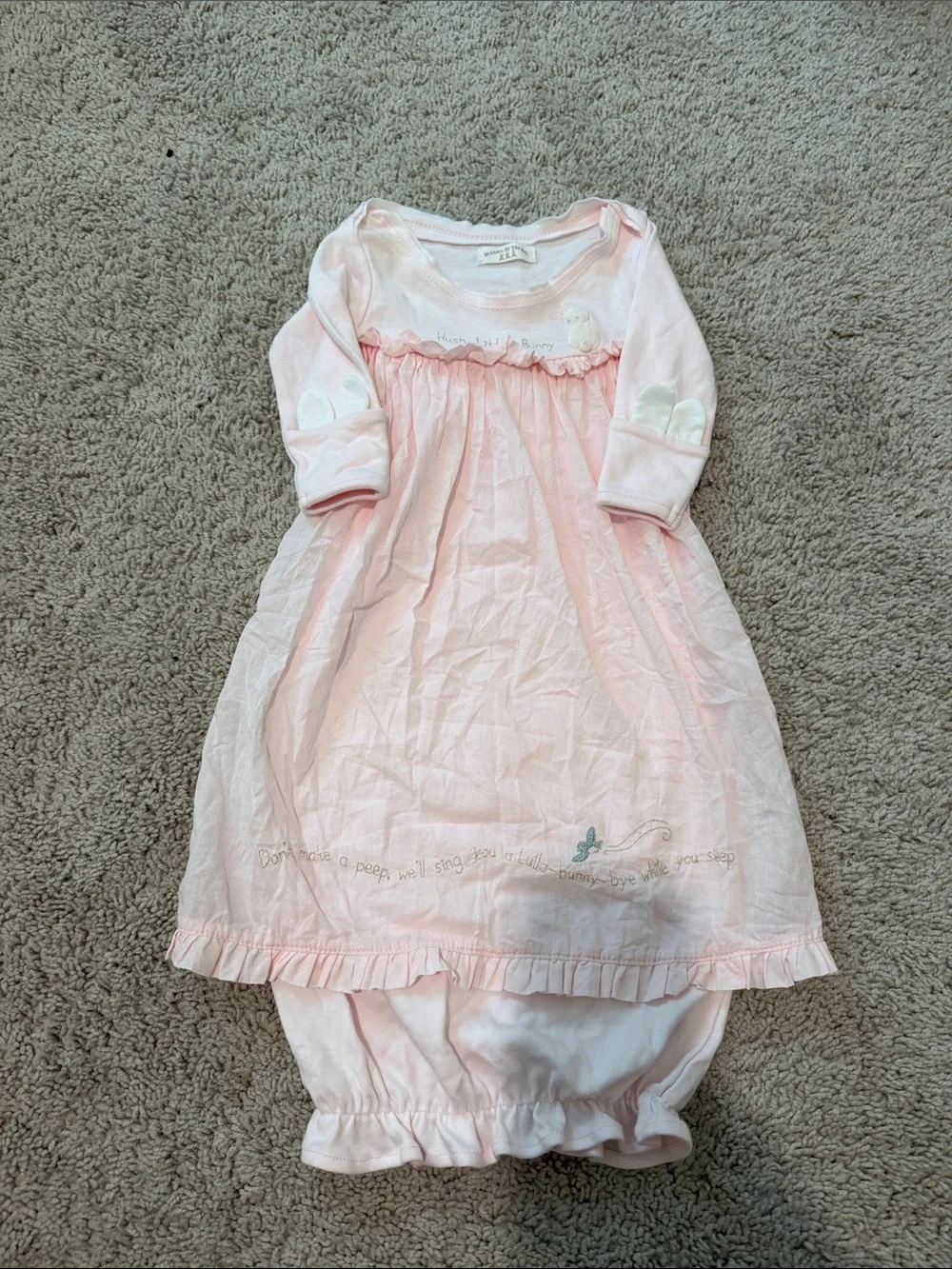 Bunnies by the Bay Pink Newborn Gown